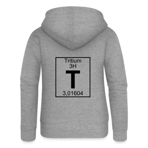 T (tritium) - Element 3H - pfll - Women's Premium Hooded Jacket