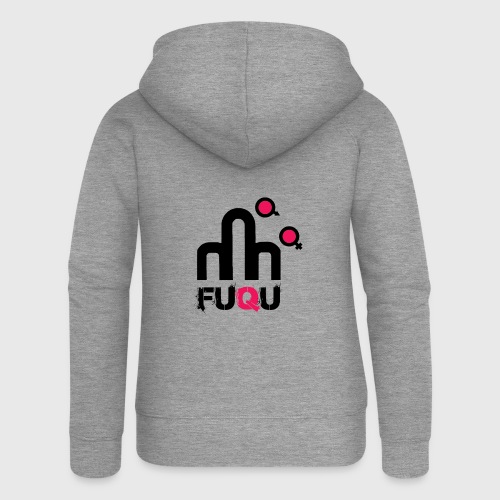 T-shirt FUQU logo colore nero - Felpa con zip premium da donna