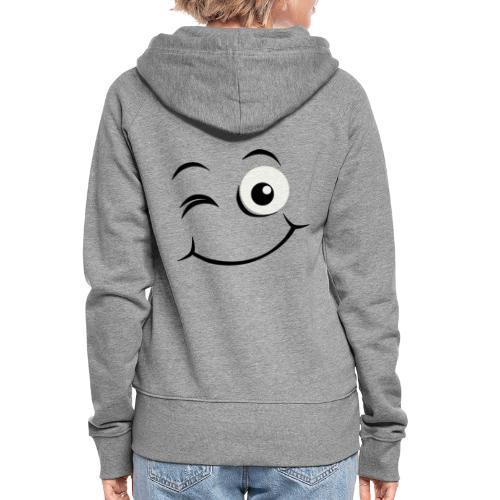 Visage heureux Emoji - Veste à capuche Premium Femme