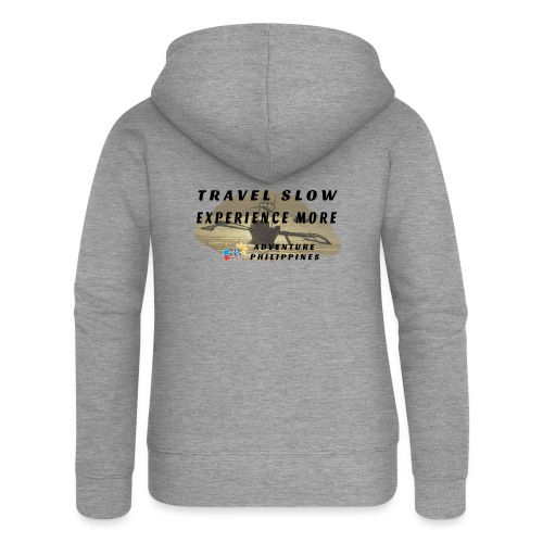 Travel slow Logo für helle Kleidung - Frauen Premium Kapuzenjacke