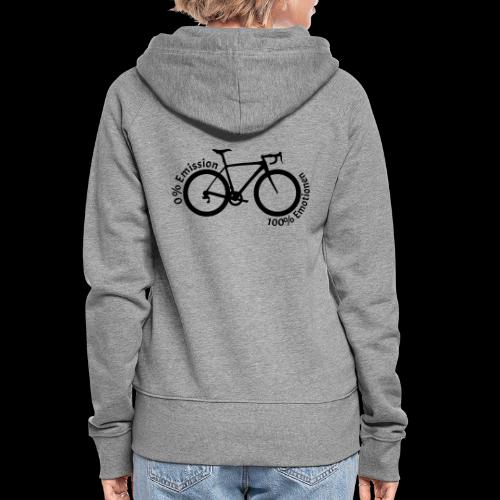 Fahrrad 0 Emission 100 Emotionen - Frauen Premium Kapuzenjacke