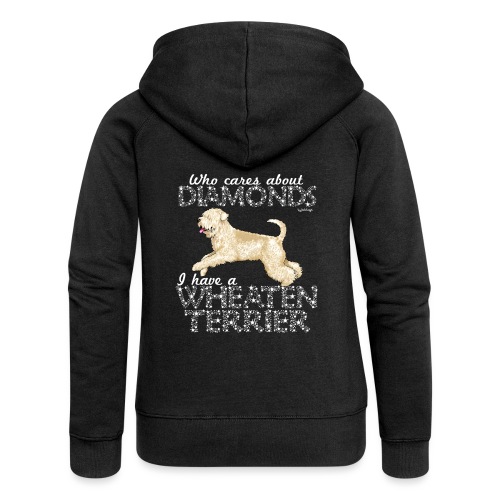 Wheaten Terrier Diamonds 4 - Women's Premium Hooded Jacket