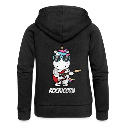Rockicorn Rock n Roll Unicorn Einhorn Geschenkidee - Frauen Premium Kapuzenjacke