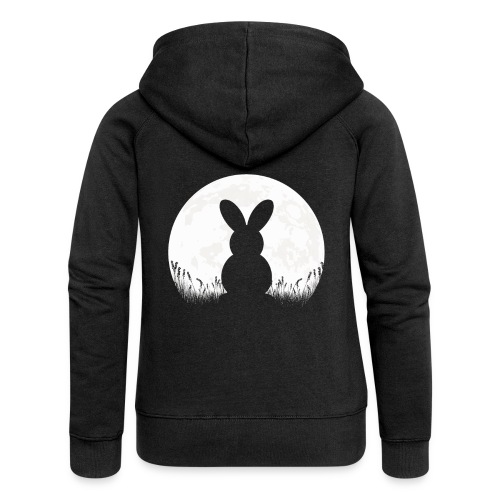 Hase Kaninchen Mond Schlafshirt Geschenk - Frauen Premium Kapuzenjacke