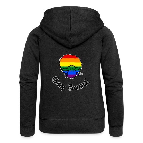 Gay Baaa! Rainbow Pride Sheep (svart upplaga) - Premium luvjacka dam