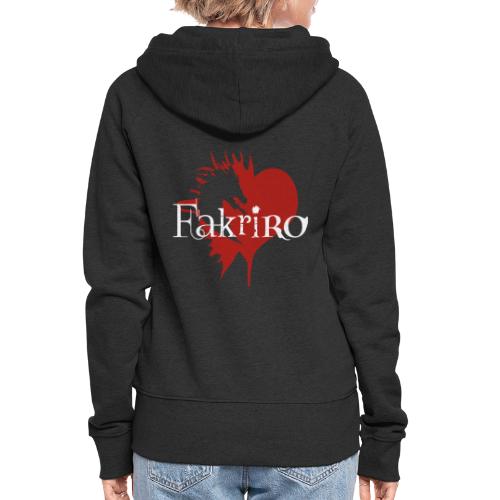Fakriro Logo weiss mit Herz - Frauen Premium Kapuzenjacke