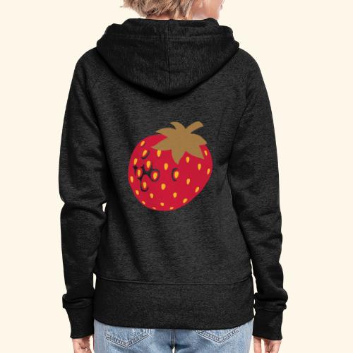 Erdbeere - Frauen Premium Kapuzenjacke