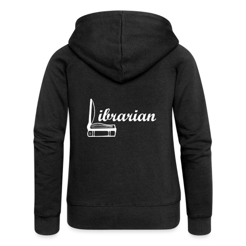0325 Librarian Librarian Cool design - Rozpinana bluza damska z kapturem Premium