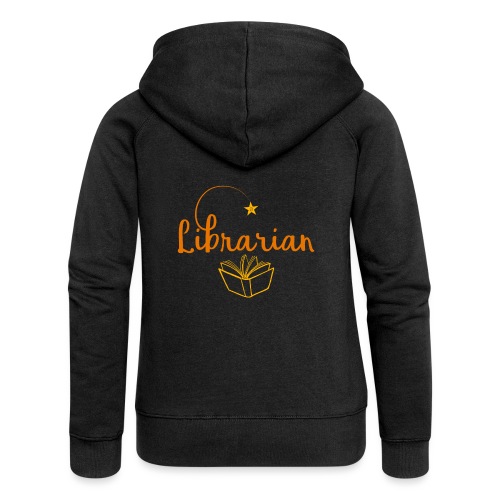 0327 Librarian Librarian Library Book - Rozpinana bluza damska z kapturem Premium