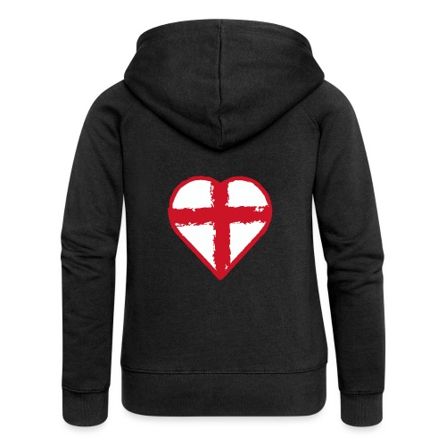 Heart St George England flag - Women's Premium Hooded Jacket