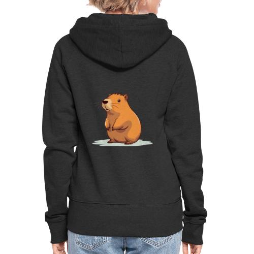 Capybara Wasserschwein Comic Motiv - Frauen Premium Kapuzenjacke