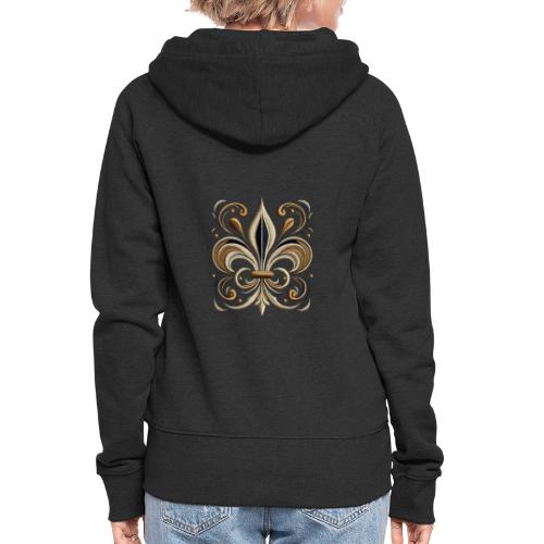Ornate Fleur-de-Luxe Embroidery Tee - Women's Premium Hooded Jacket