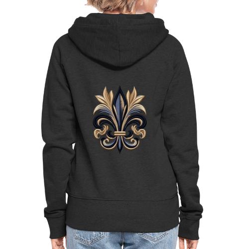 Golden Fleur-de-Lis Majesty - Women's Premium Hooded Jacket