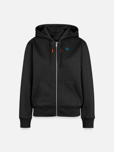 dad (1c) - Frauen Premium Bio Zip Hoodie - Schwarz