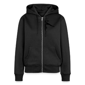 gymnast, gymnastics handstand - Sweat à capuche zippé Premium bio Femme - noir - Devant - Julia (174cm)