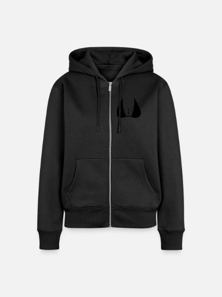 Bikini Brüste Oberweite Geschenkidee - Frauen Premium Bio Zip Hoodie - Schwarz