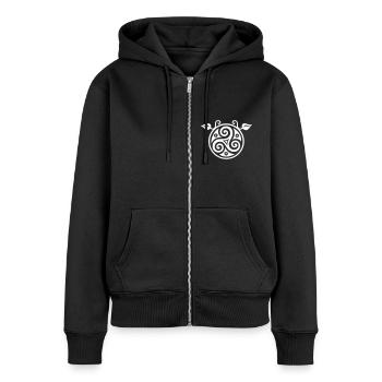 triskele - Women's Premium Organic Zip Hoodie - black - Front - Julia (174cm)