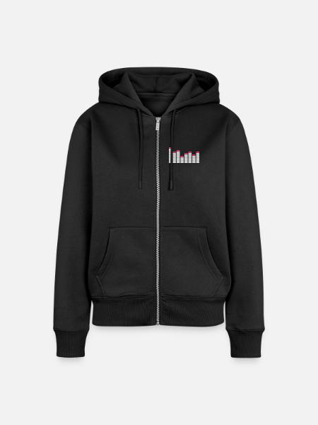 Equalizer / equaliser - Frauen Premium Bio Zip Hoodie - Schwarz