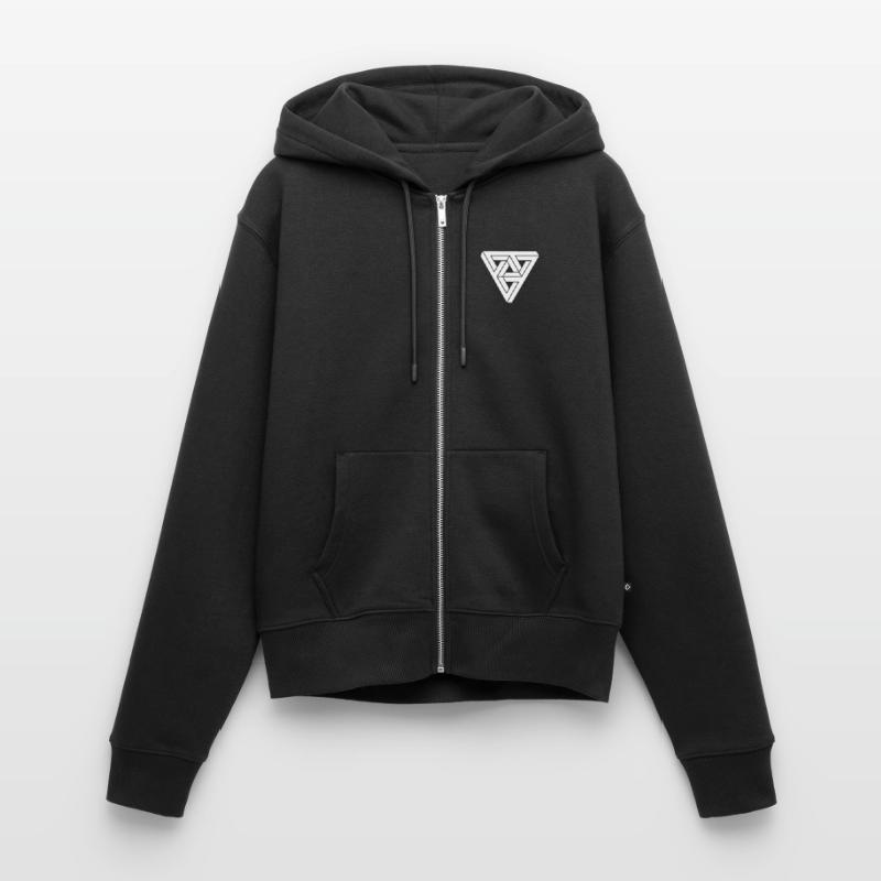 Optical illusion Triangle Minimal Shape Frauen Premium Bio Zip Hoodie