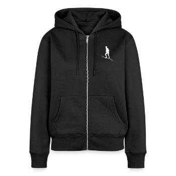 Mountain run - Women's Premium Organic Zip Hoodie - black - Front - Julia (174cm)