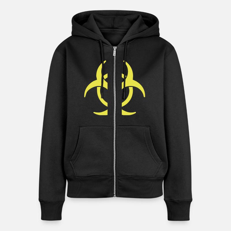 BIOHAZARD - Sweat à capuche zippé Premium bio Femme - noir