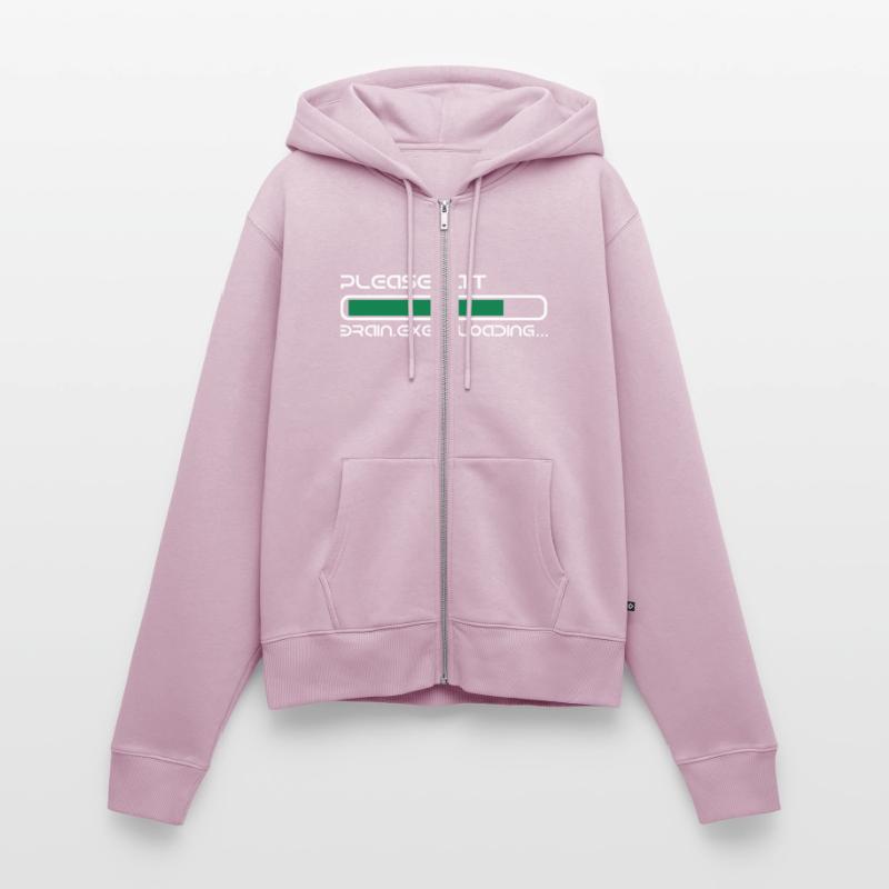 BRAIN IS LOADING Sweat à capuche zippé Premium bio Femme