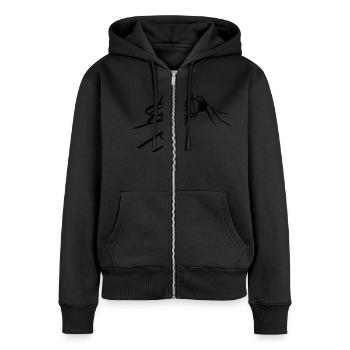 Mosquito mosquito lance fly insect gift - Women's Premium Organic Zip Hoodie - black - Front - Julia (174cm)