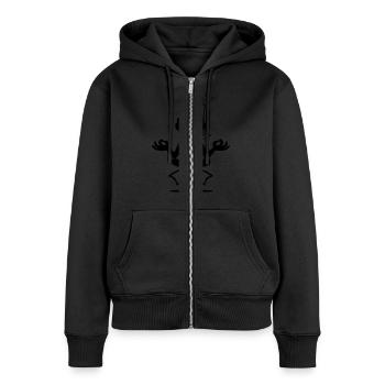 Dive Master - Frauen Premium Bio Zip Hoodie - Schwarz - Vorne - Julia (174cm)