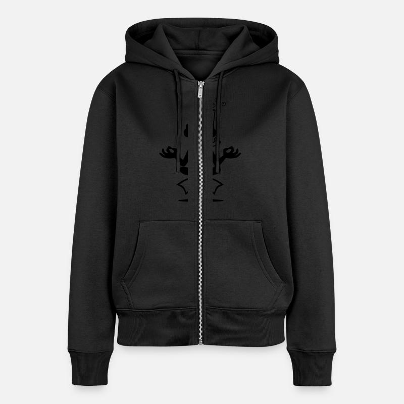 Maître de plongée - Sweat à capuche zippé Premium bio Femme - noir