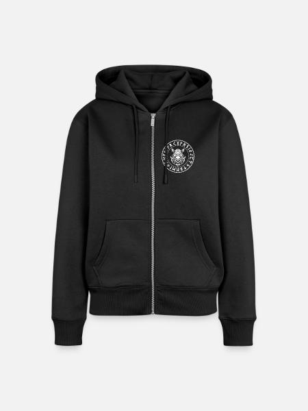 Hildisvíni - Frauen Premium Bio Zip Hoodie - Schwarz