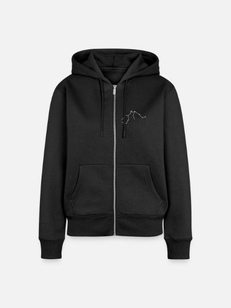 Wassermann-Tierkreis-Sternbild - Frauen Premium Bio Zip Hoodie - Schwarz