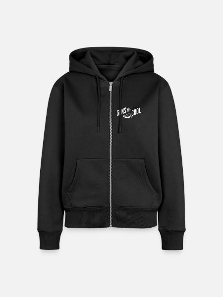 Gans Cool Streetwear by SF - Frauen Premium Bio Zip Hoodie - Schwarz