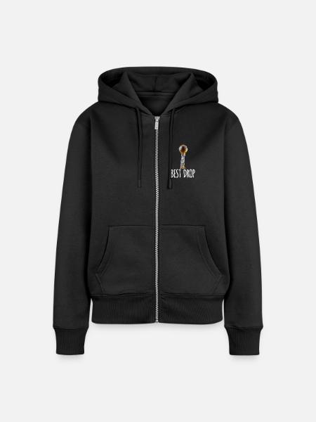 Trichom Best Drop - Frauen Premium Bio Zip Hoodie - Schwarz
