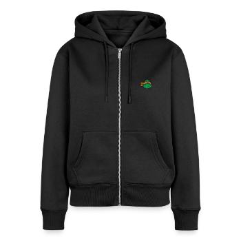 Teenage Mutant Ninja Turtles Michelangelo Stick - Frauen Premium Bio Zip Hoodie - Schwarz - Vorne - Julia (174cm)