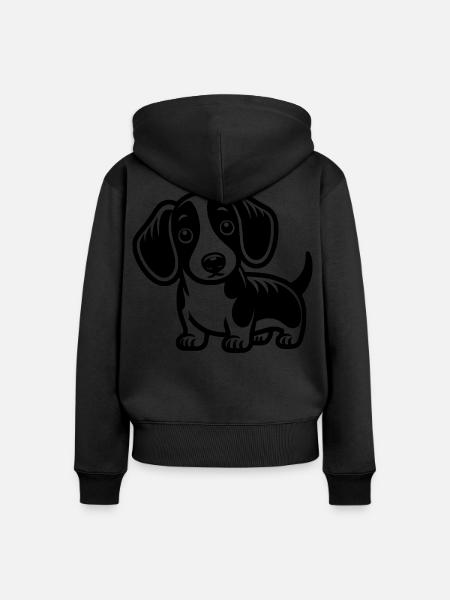 Dackel - Frauen Premium Bio Zip Hoodie -