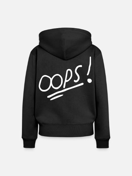 Lebendiges handschriftliches Textdesign - Frauen Premium Bio Zip Hoodie - Schwarz