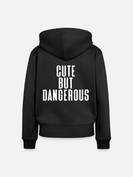 cute - Frauen Premium Bio Zip Hoodie - Schwarz