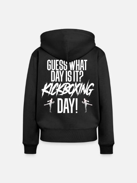 Kickboxing Kickboxen - Frauen Premium Bio Zip Hoodie - Schwarz