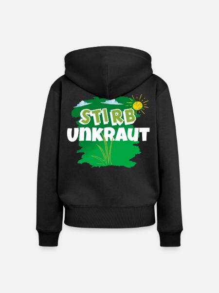 Garten Gärtner - Frauen Premium Bio Zip Hoodie - Schwarz
