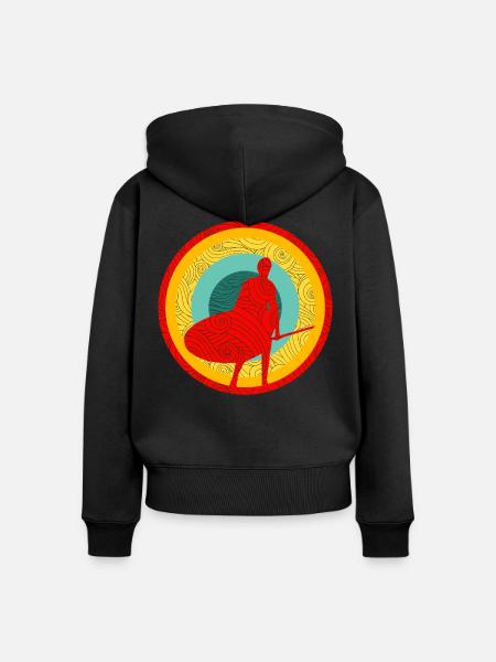 SUP - Frauen Premium Bio Zip Hoodie - Schwarz