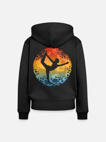 Pilates Yoga - Frauen Premium Bio Zip Hoodie - Schwarz