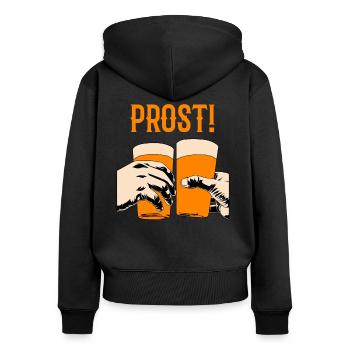 Toast - Women's Premium Organic Zip Hoodie - black - Back - Julia (174cm)
