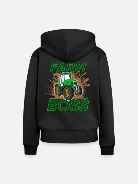 Landwirt - Frauen Premium Bio Zip Hoodie - Schwarz