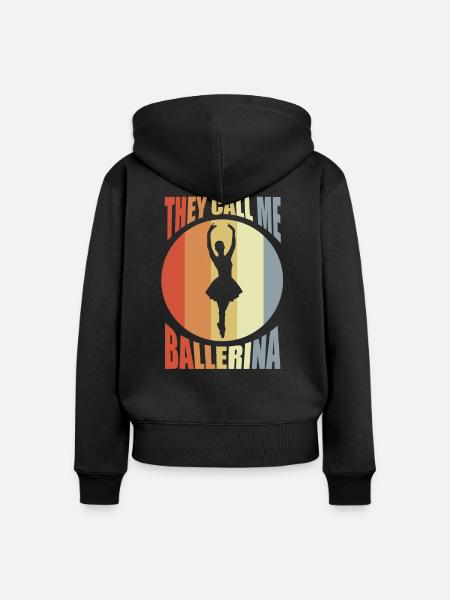 Kinderballett - Frauen Premium Bio Zip Hoodie - Schwarz