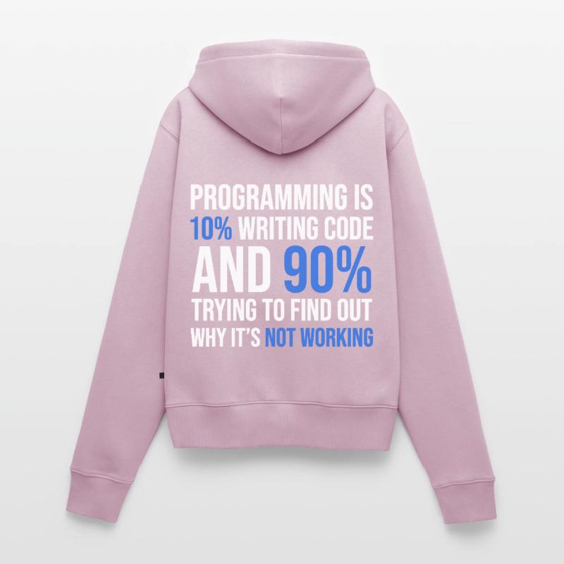 Code Debugging Humor T-Shirt Design Frauen Premium Bio Zip Hoodie