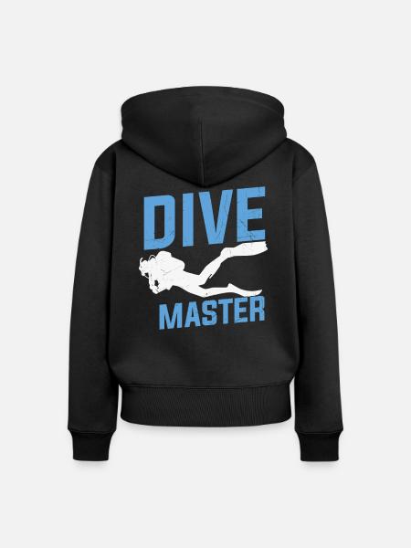 Tauchen Zitat Dive Master Scuba Diving - Frauen Premium Bio Zip Hoodie - Schwarz