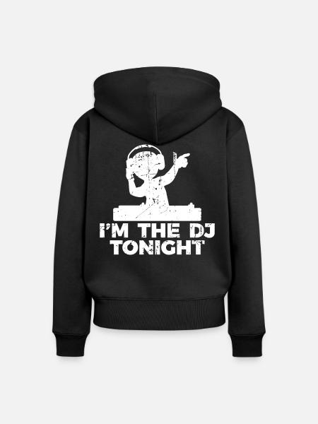 Diskjockey Witz - Frauen Premium Bio Zip Hoodie - Schwarz