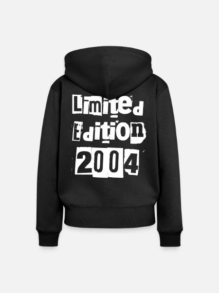 Limited Edition 2004 - Frauen Premium Bio Zip Hoodie - Schwarz