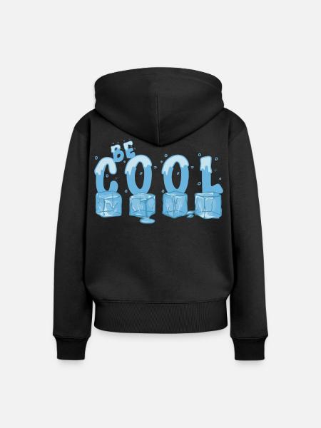 Sei Cool - Frauen Premium Bio Zip Hoodie - Schwarz