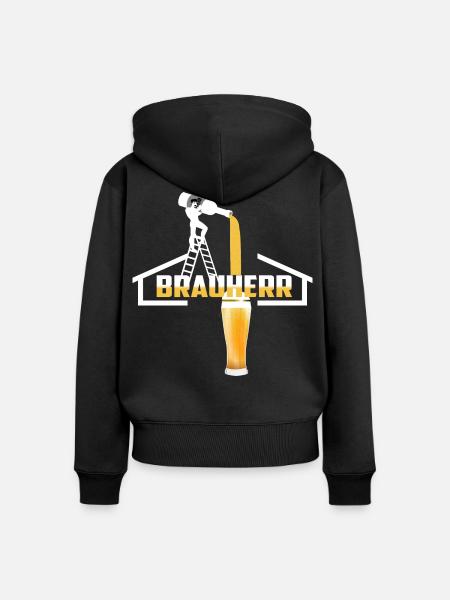 Brauherr - Frauen Premium Bio Zip Hoodie - Schwarz